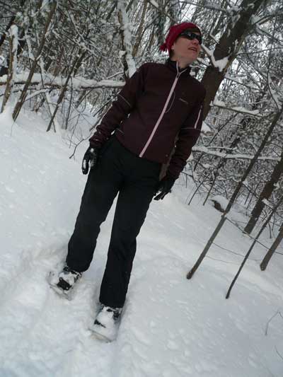 Snowshoeing in the Landlocked Forest